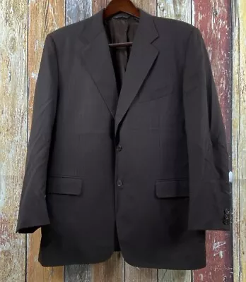 Canali Men's Wool Brown Striped 2 PC Suit Sz 42 Short • $59.99