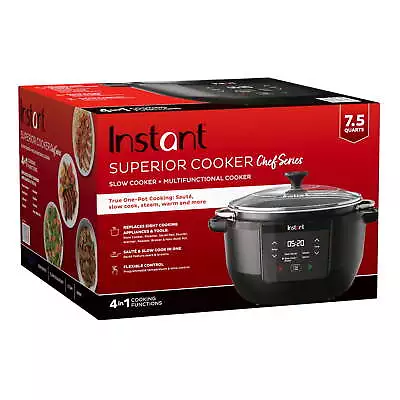 Superior Cooker Chef Series 7.5 Qt Slow Cooker And Multicooker • $51.92