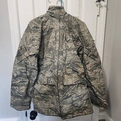 USAF Gore Tex Parka APECS ABU Military Tiger Stripe Jacket Small Long • $57