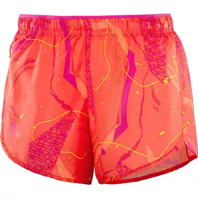 Salomon Women's Shorts Running Shorts AGILE Shorts Orange 2XL • £21.60