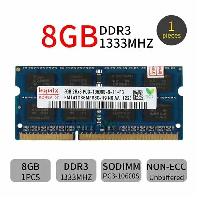8GB 4GB DDR3 1333MHz PC3-10600S Sodimm 204Pin Laptop Memory SODIMM RAM Hynix LOT • $5.99