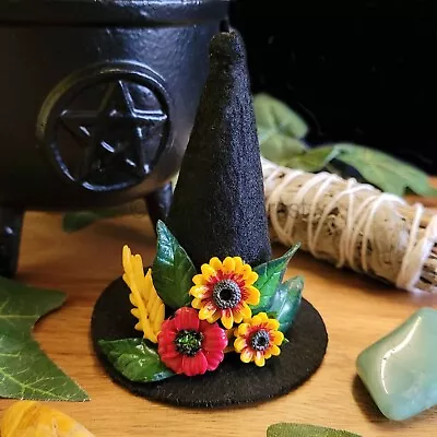 Witches Hat Lammas Pagan Decoration Bottle Topper Wiccan Witch Lughnasadh Gift • £14