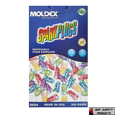 200 Pair Moldex SparkPlugs 6604 Uncorded Soft Foam Ear Plugs NRR 33  • $38.95