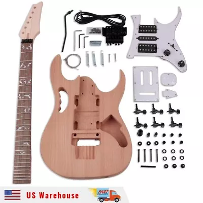 DIY Electric Guitar Kit Unfinished Iba 3761 Mahogany Body FREE SHIPPING🚗 • $159