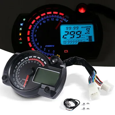 Motorcycle Electronic LCD Tachometer 299KM/H Digital Meter Speedometer Odometer  • $41.50