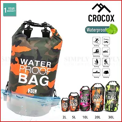 $20.99 • Buy Dry Bags Waterproof Backpack 15 30L Wet Heavy Duty Diving Kayak Outdoor Rucksack
