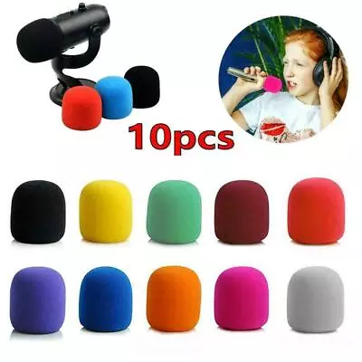 10PCS Colors Handheld Stage Microphone Windscreen Foam Cover High Mic Q7I6 • $2.87