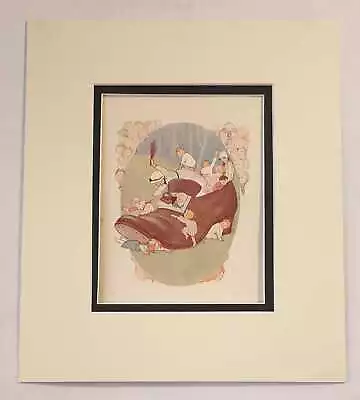 £9.95 • Buy TARRANT An Old Woman Who Lived In A Shoe (1934 Nursery Rhymes Colour Lithograph)
