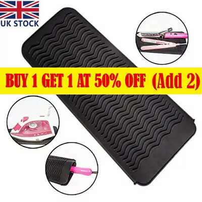 £6.19 • Buy Silicone Safety Heat Proof Pads Mat Pouch Protection For Hair Straighteners QI