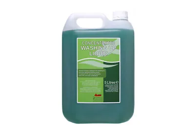 5Ltr Concentrated Green Washing Up Liquid For Cleaning Grease And Food Stains • £15.95