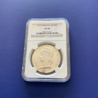 $150 • Buy 1915 Portugal Vintage Liberty Cap Portuguese Shield Old Silver 1 Escudo Coin