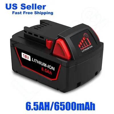 Lizone 6.5AH For Milwaukee 18V M18 Lithium XC5.0 Ah Extended Capacity Battery • $39.99