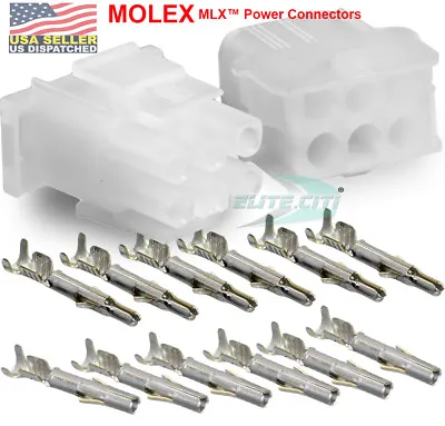 Molex -1 Complete Set - (6 Circuit) W/14-20 AWG Wire Connector - 2.13mm D MLX™ • $7.86