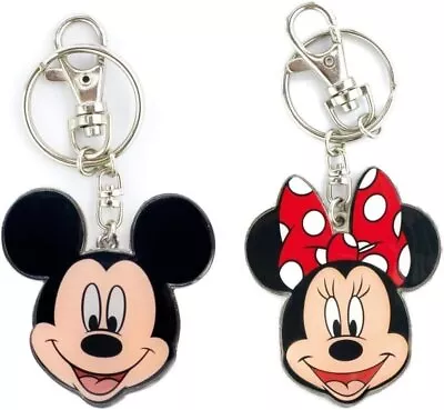 Disney Mickey Mouse And Minnie Mouse Two Sided Colored Pewter Keychains... • $17.99