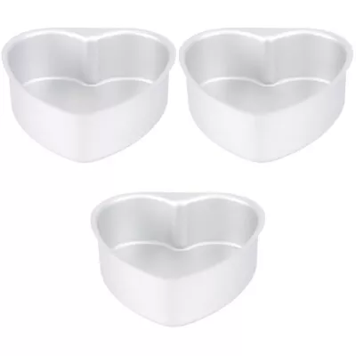 3pcs Heart Pan 6 Inch Heart Cake Heart Shape Cake Pan Mini Aluminum Heart H... • $91.09