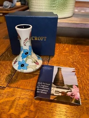 Moorcroft Pottery  True Blue Vase  62/4 Nib (b) • $175