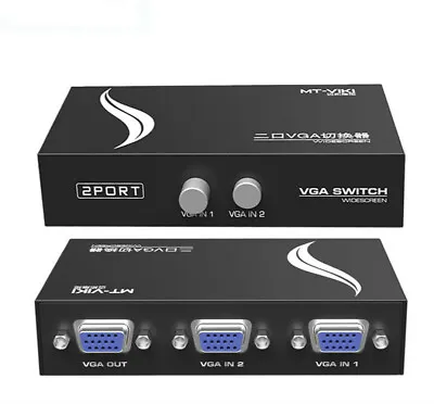 2Way 2-Port Splitter Sharing Select Switch Box For VGA LCD TFT CRT Video Monitor • $7.99