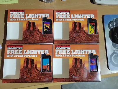 Set Of Four Different Marlboro Unlimited Cigarettes Disposable Lighter N.I.B. • $25