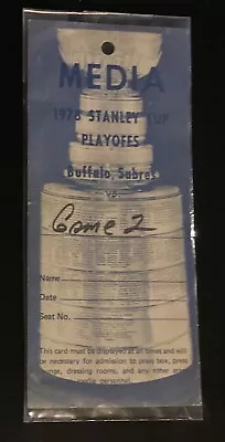 1978 Buffalo Sabres Playoffs Media Pass / Ticket • $99