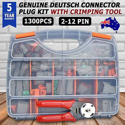 $141 • Buy 1300PC Wire Deutsch DT Connector Plug Kit With Crimp Tool Automotive #DT-KIT3-TR