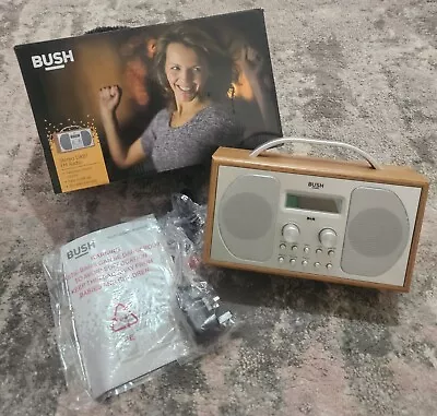 £34.99 • Buy BNIB Bush Wooden Portable DAB LCD Display Radio 