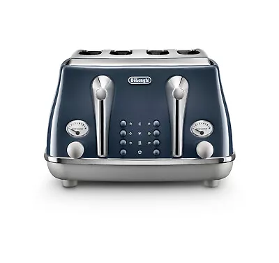 De'Longhi 4 Slice Toaster Icona Capitals In London Blue CTOC4003.BL - Brand New • £54.99