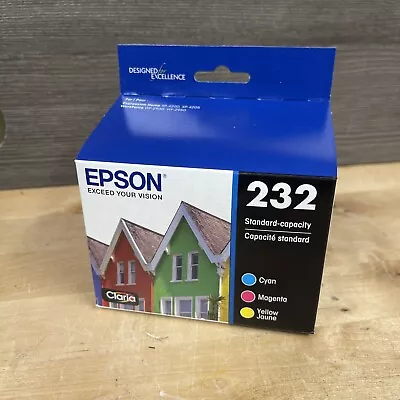 Genuine Epson 232 Ink Cartridge Cyan Magenta Yellow EXP 08/2025 • $24.99