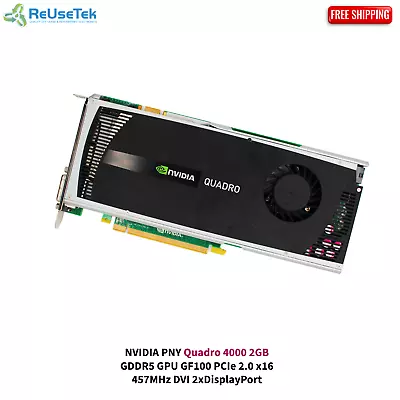 NVIDIA PNY Quadro 4000 2GB GDDR5 GPU GF100 PCIe 2.0 X16 457MHz DVI 2xDisplayPort • $23