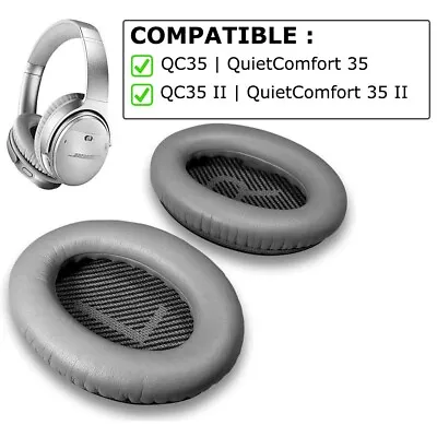 Replacement Earpads Bose Ear Pads QC35 Ii Quiet Comfort Headphones Grey Silver  • $27.96