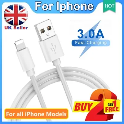 £2.69 • Buy IPhone Charger Fast For Apple Cable USB Lead 6 7 8 X XS XR 11 12 13 14 Pro Max