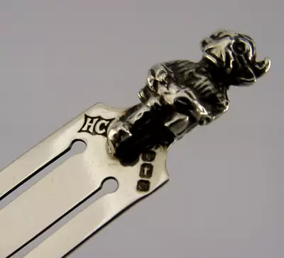 Quality English Solid Sterling Silver Lincoln Imp Bookmark 1988 Unusual • $105.68