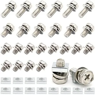 Motorcycle Battery Terminal Bolts Screws Square Nuts Kit Stainless Steel NEW • $12.29