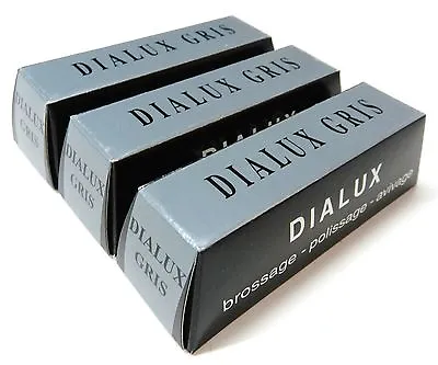 Dialux Polishing Compound Gray Dialux Gris Platinum White Metal Polish 3 Bars • $17.95