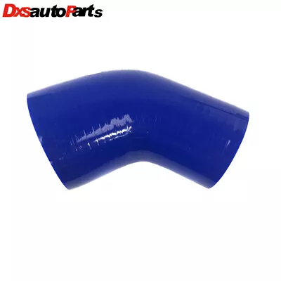 45 Degree Universal 4-Ply Blue Silicone 2.5  To 3  Coupler Angled Elbow Hose • $12.99