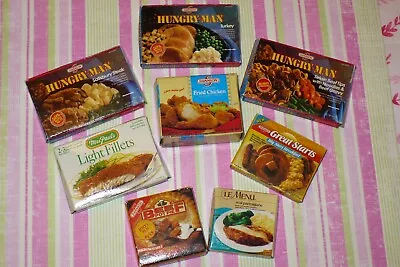 American Doll SIZE Food Boxes ~ Vintage 1990's FREEZER SECTION FOOD ~ 8pc ~ Girl • $23.99