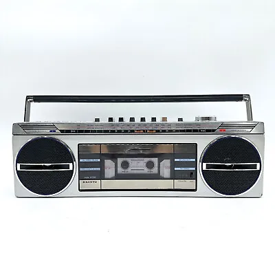 Vintage Sanyo Boombox M7100 Radio Cassette Recorder Tested (READ DESC) • $60