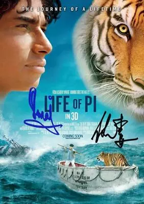 LIFE OF PI PP SIGNED PHOTO POSTER 12  X 8  Suraj Sharma & Ang Lee • £8.99