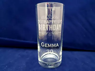 £9.90 • Buy PERSONALISED BIRTHDAY GLASS MUMS SISTER 18th 20TH 21ST 30TH 40TH 50TH 60TH GIFT