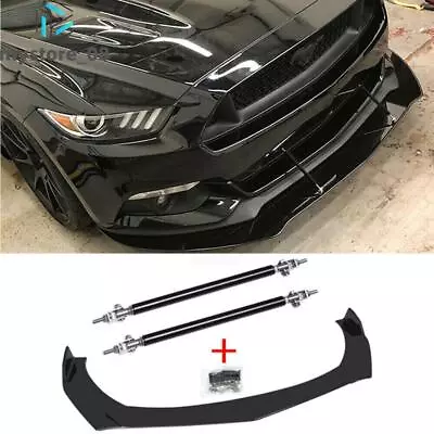 For Ford Mustang GT Focus Mondeo Front Bumper Lip Splitter Spoiler + Strut Rods • $49.99