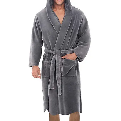 Bath Robe Loose Long Pockets Thickened Warm Pajamas Robe Sleepwear • $20.54