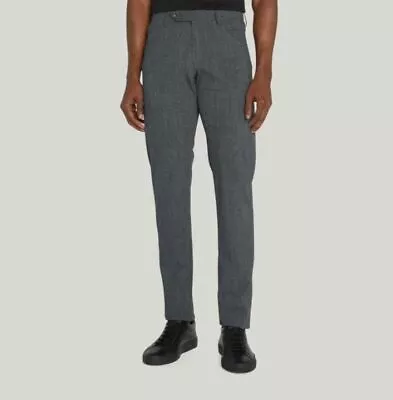 $448 Zanella Men's Gray Curtis Solid Stretch Dress Pants Size 36W 34L • $143.58