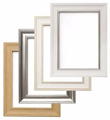 Shabby Chic Photo Frame Picture Poster Frames White Oak Silver  A1 A2 A3 A4 A5 • £2.09