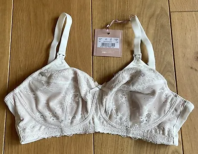 Panache Sophie Non Wired Nursing Bra 36D In Linen Colour • £18