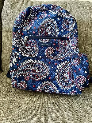 VERA BRADLEY BACKPACK In Fireworks Paisley Celebration Pattern; Size 16” - Great • $18.90