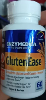 Enzymedica GlutenEase Complete Gluten & Casein Formula 60 Caps EXP 08/2025+ • $19.99