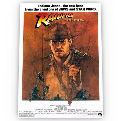Indiana Jones Raiders Of The Lost Ark Movie Poster Satin High Quality A1 A2 A3 • £12.99
