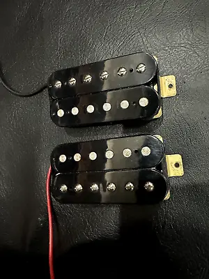 Epiphone Black Humbucker Pickup Set Neck Bridge Hot HB8B HB6N • $39.99