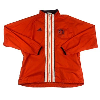$34.99 • Buy Vintage Adidas Mens Boston Marathon 1999 Track Jacket Orange White Size XL
