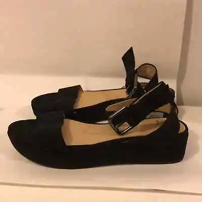 $9.99 • Buy Zara Platform Sandal Ankle Strap VEGAN 6