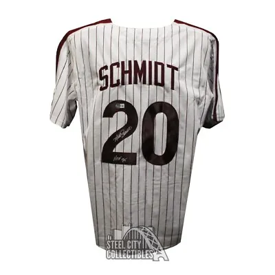 Mike Schmidt Autographed Philadelphia Custom Pinstripe HOF95 Baseball Jersey-BAS • $251.95